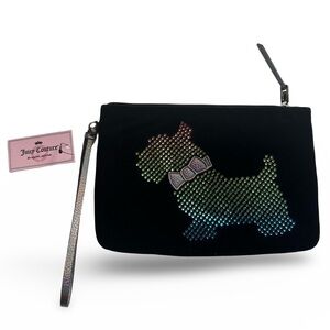 JUICY NWT Scottie Dog Velour Wristlet